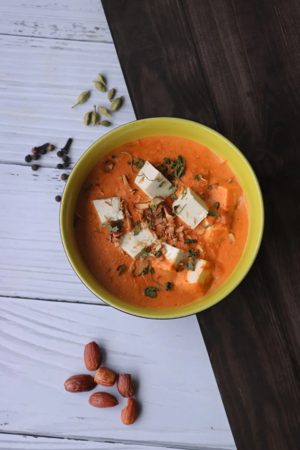 Creamy paneer curry with spices